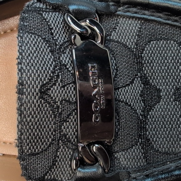 Coach Olive Women Flat Gray Signature Jacquard Slip-On Loafer Smoke Size 6 1/2 - Picture 4 of 9